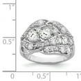 thumbnail image 3 of Sterling Silver Rhodium-plated Pear CZ Fancy Ring QR7113, 3 of 5
