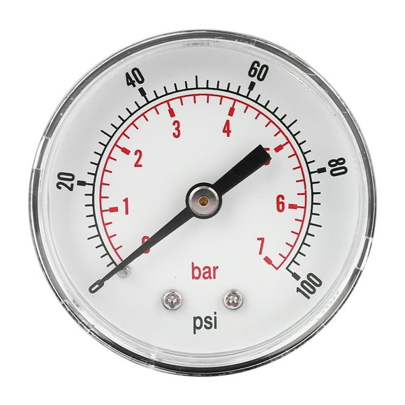Water Pressure Gauge, Durability Axial Pressure Gauge Brass Components For Gas For Air For Water