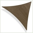 thumbnail image 2 of ColourTree 10' x 10' x 10' Brown Triangle Sun Shade Sail Canopy Mesh Fabric UV Block & Water Air Permeable - Commercial Heavy Duty - 190 GSM - 3 Years Warranty - Custom Make, 2 of 8