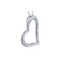 thumbnail image 2 of Pave Diamond Heart Shape Pendant Necklace 10K White Gold, 2 of 3