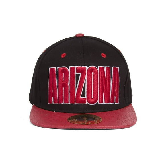 TopHeadwaer Arizona City Snapback w/ Floral Flat Bill - Black/Red