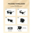 thumbnail image 4 of Cyxus Folding Sunglasses For Women Men（easy to carry） Lightweight TR90 Polarized Sunglasses UV400 Protection Anti Glare（Black）, 4 of 7