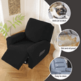 thumbnail image 3 of Northern Brothers 4-Piece Stretch Recliner Slipcovers, #1 Jacquard, Fits 1-Seater, Black, 3 of 6