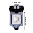thumbnail image 3 of Fdelink 1X Socket, Single Head Outdoor Bathroom Wall Splashproof Outdoor Rainproof Socket, Clearance!, 3 of 7