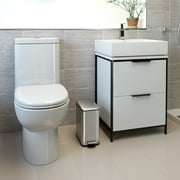 iTouchless SoftStep Slim Stainless Steel Step Trash Can with Hinged Lid 1.29 Gallon (PS01RSS)