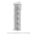 thumbnail image 3 of Furinno Basic 5-Tier Corner Multipurpose Standing Shelf, White, 3 of 6