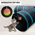 thumbnail image 3 of Purrfect Feline 4-Way Cat Tunnel, Interactive Crinkle Cat Toy Blue, L, 3 of 8