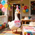 thumbnail image 4 of Porch Goose Birthday Hat and Bib Set for 23 Inch Goose Statue, Birthday Party Goose Outfit Decoration, Lawn Goose Accessories for Garden Porch Patio Yard Celebration Display, 4 of 6