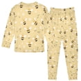 thumbnail image 2 of FORMRS Long Sleeve Top and Pants Pajama Set for Niños 2-Piece Sleepwear, Sizes 18M-8Y, Cute Bee Pattern, 2 of 6