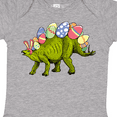 thumbnail image 4 of Inktastic Easter Bunny Stegosaurus with Eggs and Pink Ears Boys or Girls Baby Bodysuit, 4 of 5