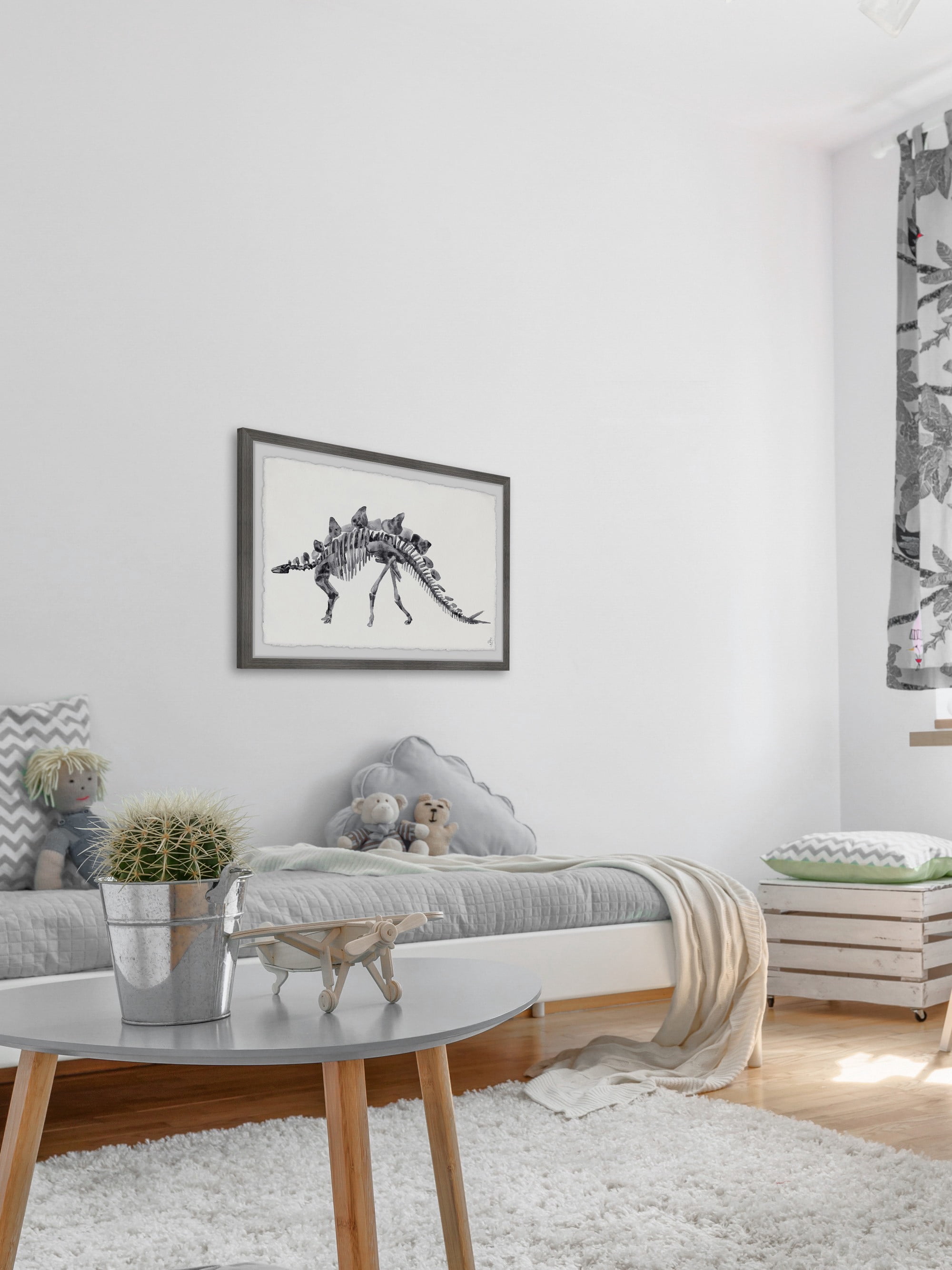 Marmont Hill Big Stegosaurus Skeleton Framed Wall Art, 18.00" x 1.50"