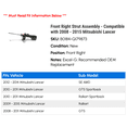 thumbnail image 2 of Front Right Strut Assembly - Compatible with 2008 - 2015 Mitsubishi Lancer 2009 2010 2011 2012 2013 2014, 2 of 2