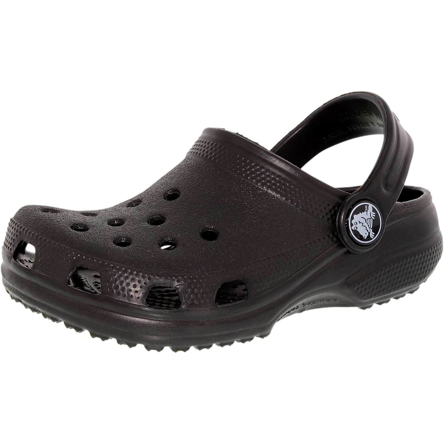 Crocs Girl's Kids Classic Black Ankle-High Rubber Flat Shoe - 12M ...