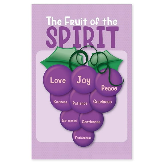 Bible Posters For Kids - Fruit of the Spirit, Sunday School Posters For Christian Classroom Decor, Sunday School Decorations For Classroom & Church Nursery Decor