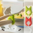 thumbnail image 4 of 2PC Spoon And Lid Rest 2 PCS Spoon Pot Pan Holder Spatula Bracket Clips Heat Resistance Non Slip Silicone Pot Spoon Holder Pot Clip Holder Fun Cartoon Spoon Rest For Pot Kitchen Gadget Pink, 4 of 7