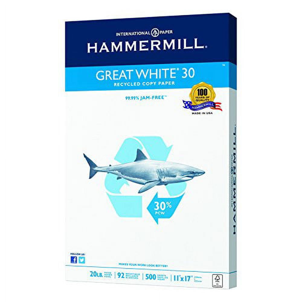 Hammermill® 102210, Recycled Colored Paper, 20Lb, 8 1/2 X 11, Cherry, 500  Sheets/Ream 