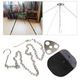 thumbnail image 1 of Tabla de trípode portátil para acampar Soporte de cocina de bricolaje con cadena ajustable Equipo de asado Herramienta de senderismo plegable Parrilla Sunnimix Trípode de estufa, 1 of 8