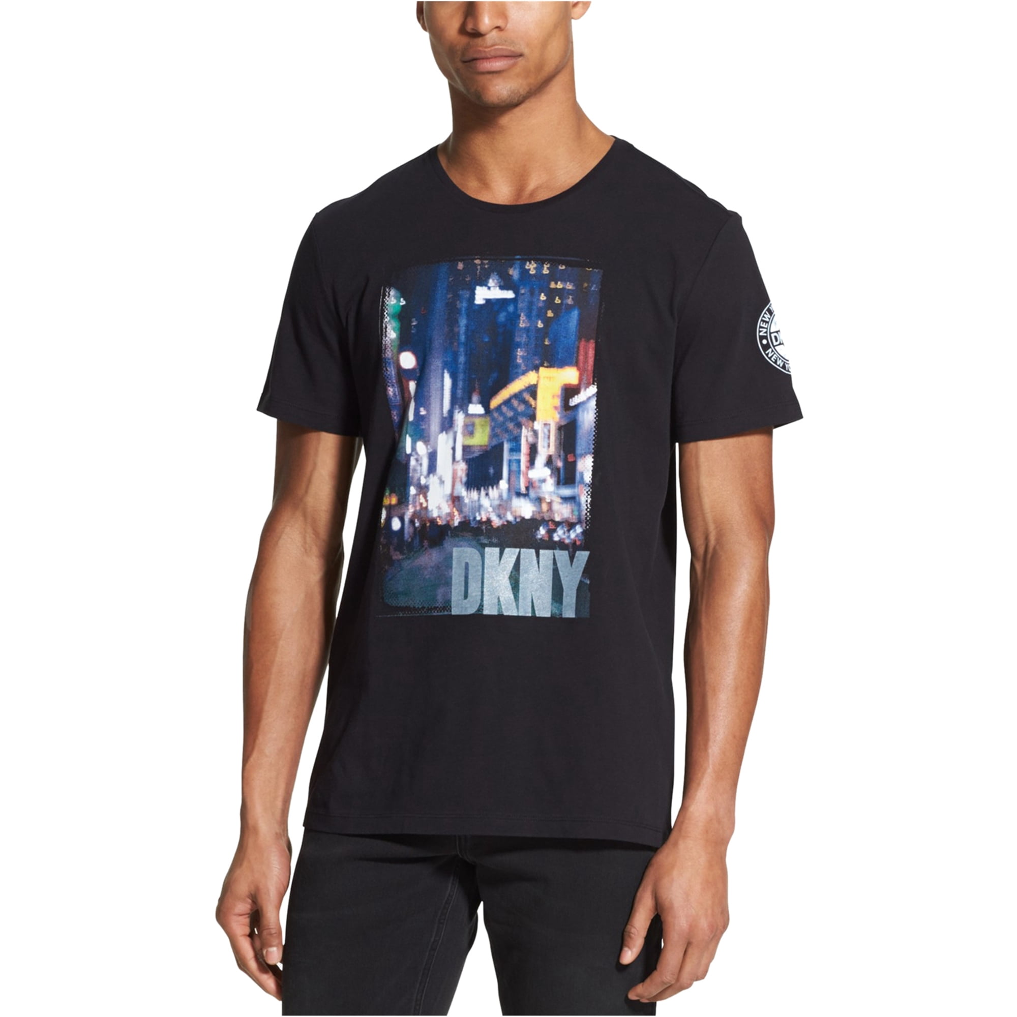 DKNY Mens Logo Graphic T-Shirt, black 