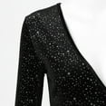 thumbnail image 4 of Vestido de fiesta largo con hombros descubiertos y purpurina para mujer - Vestido de noche sexy y brillante con dobladillo abierto (S-XXL), 4 of 5