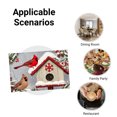 thumbnail image 5 of JOOCAR Winter Cardinals Birdhouse Linen Table Mats Set of 4 for Home Kitchen Table Decor 12x18 inch, 5 of 5