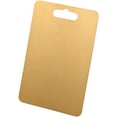 thumbnail image 1 of Baikai Kitchen Cutting Board, Stainless Steel Gold Durable Chopping Board, Butcher Block Board with Easy Grip Handle for Meat, Fruit, Vegatable, Cheese (14 x 10 inch), 1 of 5