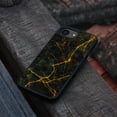 thumbnail image 4 of WIRESTER Shockproof Soft Rubber Cover Case for Apple iPhone 16e 6.1" 2025, Black Marble Gold Veins, 4 of 5