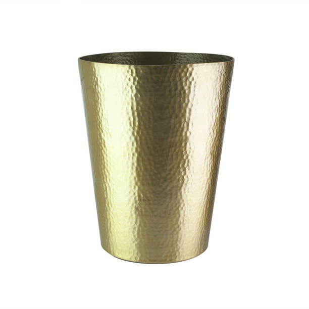 SOFIA HAMMERED GOLD WASTE BASKET