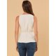 thumbnail image 5 of INSPIRE CHIC INSPIRE CHIC Tops De Verano Para Mujer, Sin Mangas, Con Escote En V, Con Lazo, En La Cintura Blanco crema S, 5 of 6