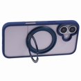 thumbnail image 4 of For iPhone 16 Plus Phone Case Ring Holder Kickstand PC+TPU Phone Cover - Blue, 4 of 5