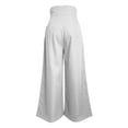 thumbnail image 7 of Women's High Waist Wide Leg Pants Elegant Pleated Work Business Casual Suit Trousers by Yigetop White M, 7 of 7