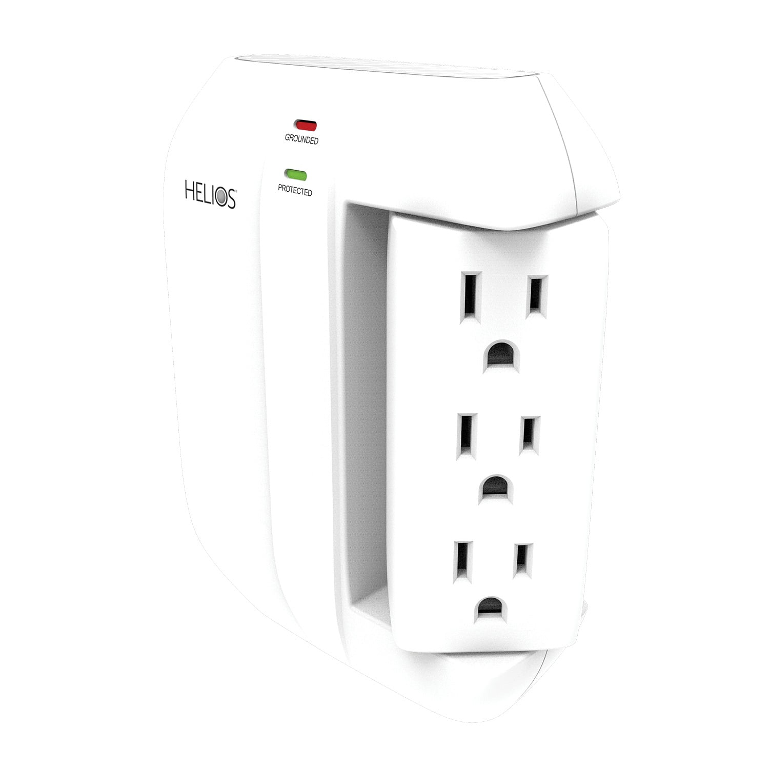 Helios AS-HP-5R 5-Outlet Wall Tap Surge Protector With 2 USB Charging Ports