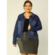 thumbnail image 2 of ChaqueDe MezclilDeshilachaCon Frente Lavado Clásico PaMujer De TalGrande Azul oscuro 2X, 2 of 6