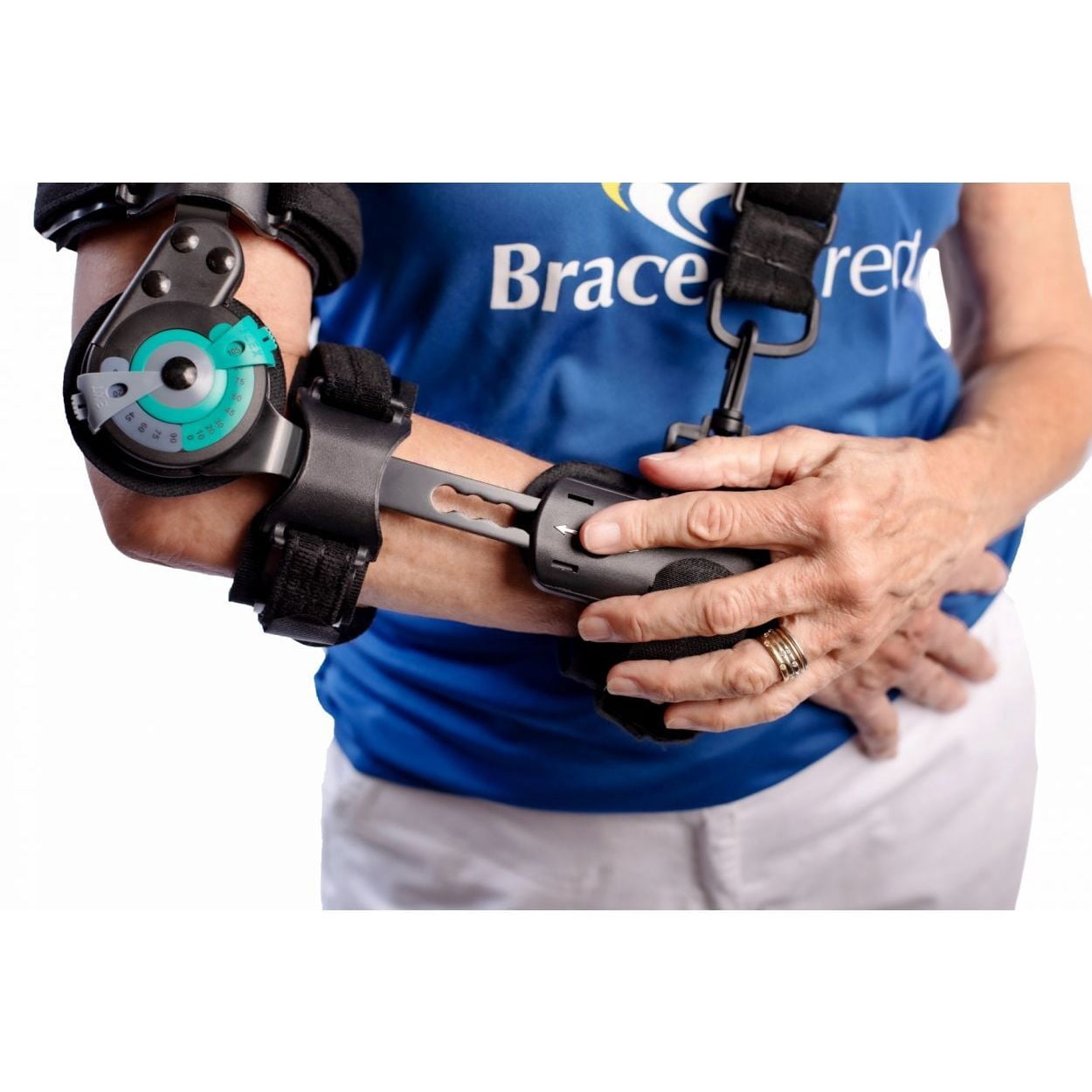 Brace Direct ROM Post Op Elbow Brace - Adjustable Hinged Brace for Elbow Recovery
