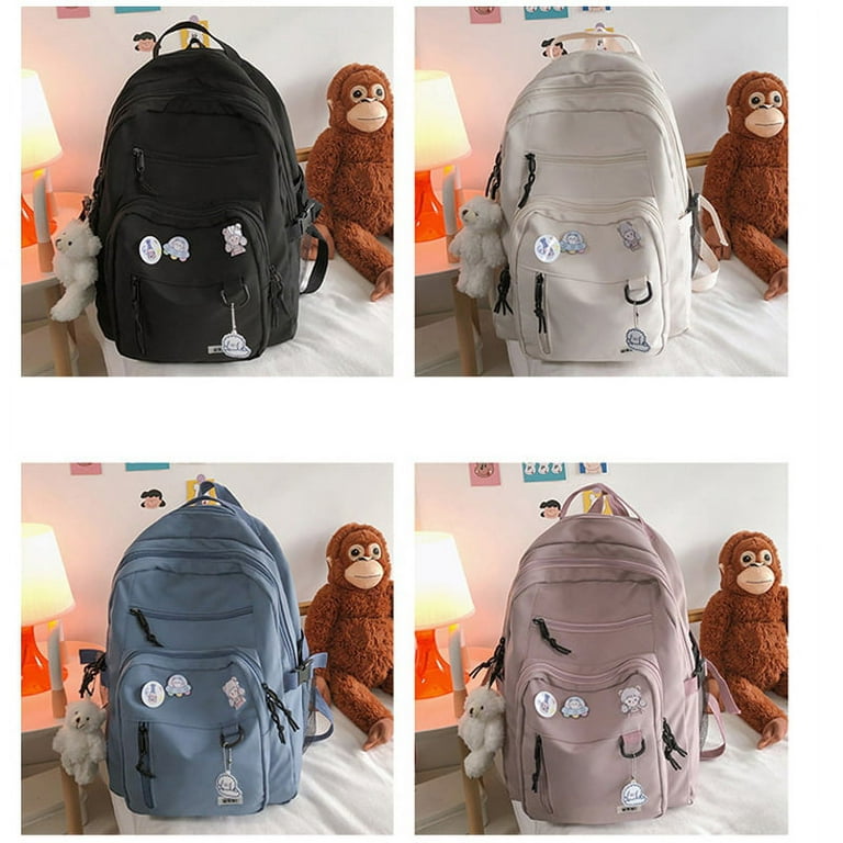 VATENIC Cute Backpack School Bags with Aesthetic Accessories Lightweight  Travel Daypack for School Middle Student Backpack Teens Girls Bear Pin Book  Bags 