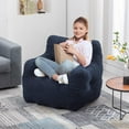 thumbnail image 4 of Bean Bag Chairs, Soft Tufted Foam Bean Bag Chair with Teddy Fabric for Adults and Kids, Comfy Lazy Sofa for Living Room, Bedroom, 4 of 9