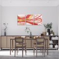 thumbnail image 3 of Geometry Marbling Wall Decorations Watercolor Stone Marble Design Canvas Wall Art Modern Abstract Aesthetic Poster Prints Red and Gold Lines Minimalism Artwork Pictures 12"X16"X3Pcs, 3 of 5
