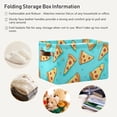 thumbnail image 6 of Cartoon Pizza Storage Basket with Handles Collapsible Storage Bins Canvas Fabric Storage Organizer for Shelves Closet Bedroom Living Room 1Pack Decor Gifts, 6 of 7
