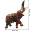 thumbnail image 2 of USHOBE mini elephant statue Elephant Statue Light Brown 1Pack Office Decoration, 2 of 8
