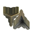 thumbnail image 2 of 100 Pcs Baseboard Corner Protectors,Skiffers Baseboard Corner Protectors Brass,Corner Protectors For Furniture,Vintage Guards Desk Edge Box Corner Cover ors Antique 25mm（Bronze）, 2 of 5