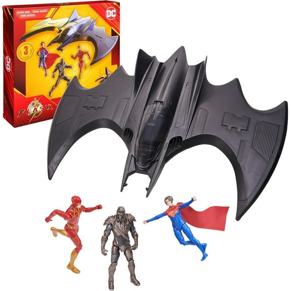 DC Comics, The Flash Batwing Battle Set | Supergirl, NAM-Ek, Flash Action Figures, 4-inch | Kids Toys for Boys and Girls Ages 4 