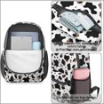 thumbnail image 4 of Cow Print Pattern 17" Waterproof Oxford School Backpacks for Teens, S-Shape Padded Straps, for School, Travel, Hiking, Camping, 4 of 5
