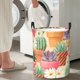 thumbnail image 5 of Fotbe Succulent And Cactus Cesto de Ropa con Asas, Cesto Impermeable de Gran Capacidad, Bolsa de Lavado para Dormitorio, Cesto de Ropa con Ruedas y Asas-Medium, 5 of 6