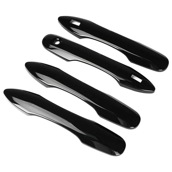 Glossy Black Car Door Handle Cover Trim with 2 Smart Key Holes for Toyota Camry Corolla 2020 2021 2022 2023 2024