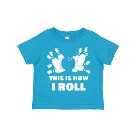 

Inktastic How I Roll Bowling Gift Toddler Boy or Toddler Girl T-Shirt