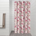 thumbnail image 2 of Pink Bows and Baseballs Pattern Shower Curtain 36"x72" ,Bathroom Decorative Shower Curtains Set with 12 Hooks,Modern Waterproof Washable Shower Curtain, 2 of 6