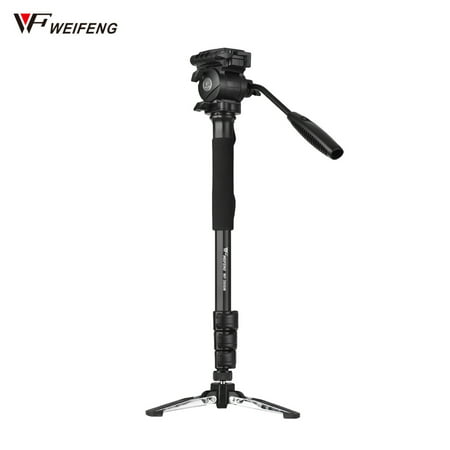 Weifeng WF-3958M Professional Portable Aluminum Alloy Camera Monopod with Fluid Pan Head Unipod Holder 1/4