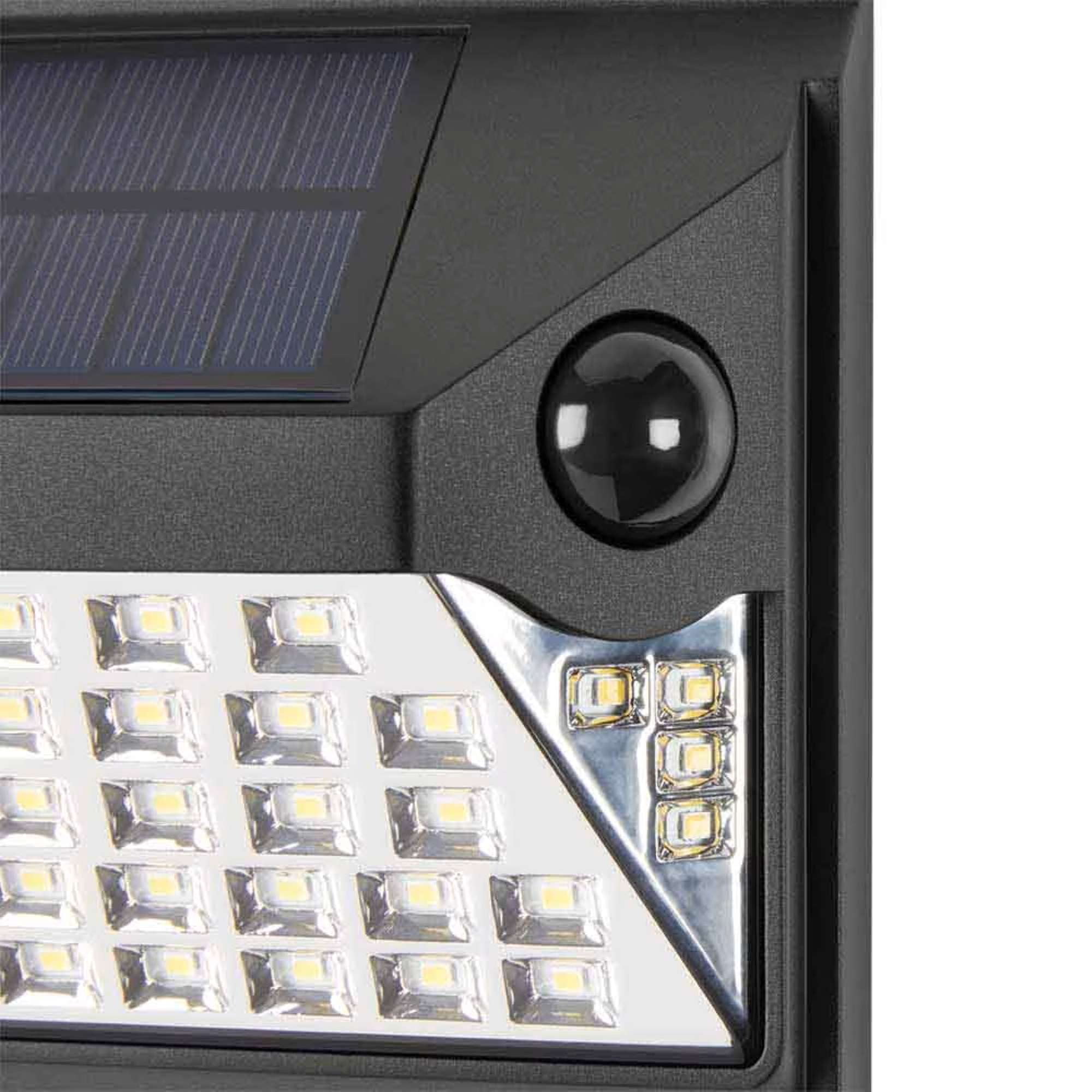 Hyper Tough 1000 Lumen Motion Sensor Flood Light, 2.34 x 8.19 x 5.85", Solar and Battery Powered