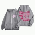 thumbnail image 2 of Xudanell Women Fashion Hoodies Sweatshirts Chic Floral Oversized Zip up Hoodie for Women Sports Jackets for Women, 2 of 5