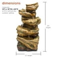 thumbnail image 4 of Alpine Corporation 24 inch Indoor and Outdoor 4-Tier Tree Trunk Log Fountain, 4 of 12