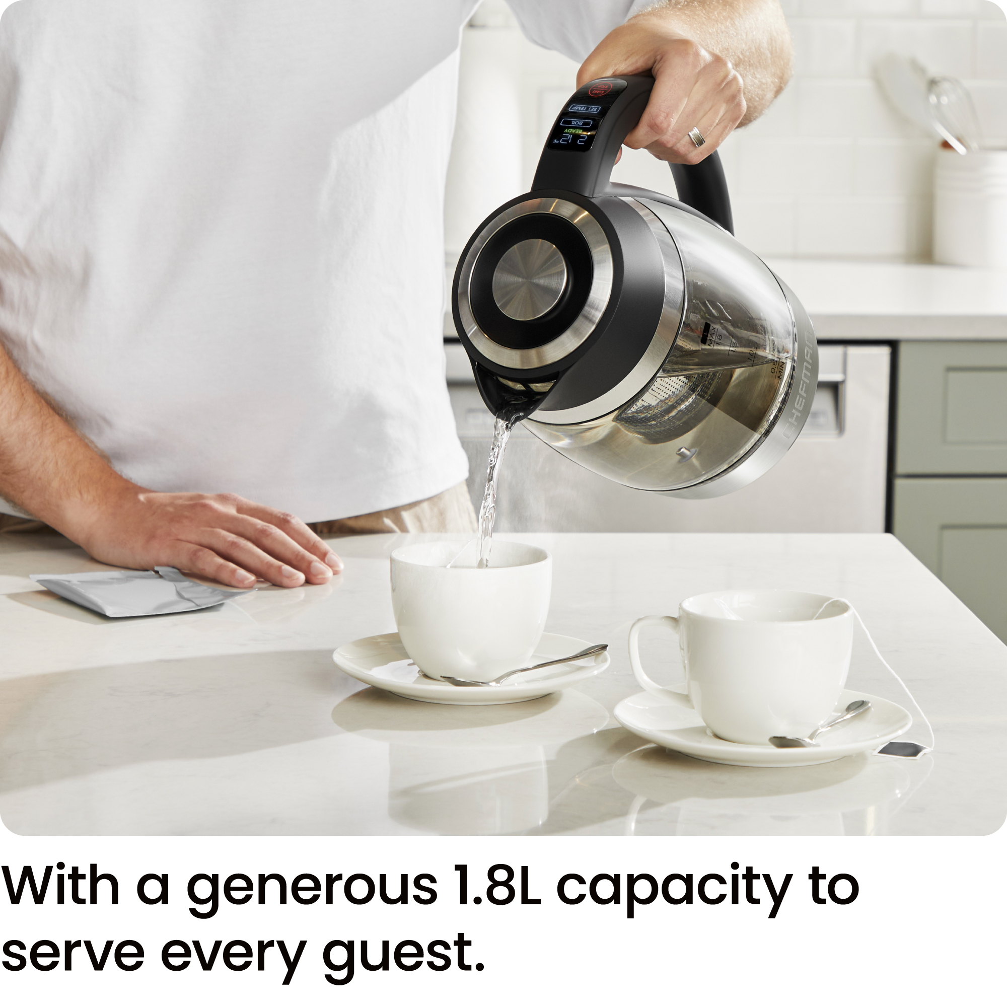 Chefman Lightning 1.8L Electric Kettle with Tea Infuser photo 6